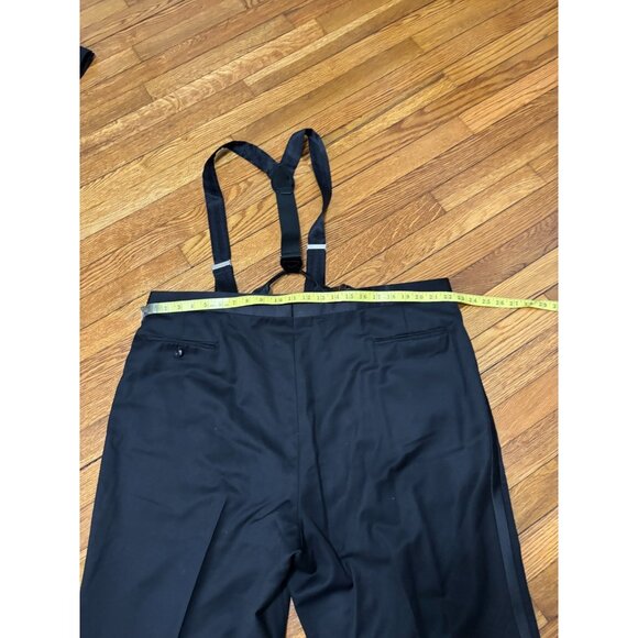 Jones New York Mens Tuxedo Size 50R Suit Blazer Jacket 44x27 Pants Wool Black - Picture 13 of 16